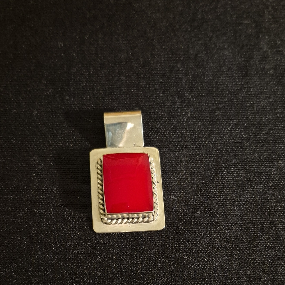 HAN Mexico 925 Red Coral Pendant